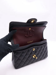 CHANEL Classic Flap Medium 23 Grained Calfskin - Black with Gold Hardware [Series 28]