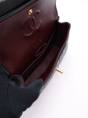 CHANEL Classic Flap Medium 23 Grained Calfskin - Black with Gold Hardware [Series 28]