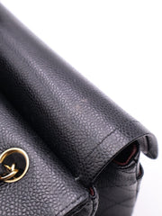 CHANEL Classic Flap Medium 23 Grained Calfskin - Black with Gold Hardware [Series 28]