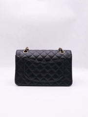 CHANEL Classic Flap Medium 23 Grained Calfskin - Black with Gold Hardware [Series 28]