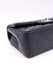 CHANEL Classic Rectangular Mini Flap Bag 20- Black with Gold Hardware