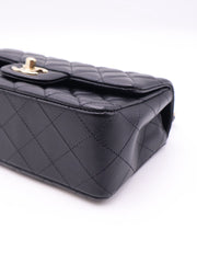 CHANEL Classic Rectangular Mini Flap Bag 20- Black with Gold Hardware