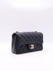 CHANEL Classic Rectangular Mini Flap Bag 20- Black with Gold Hardware