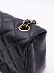 CHANEL Classic Rectangular Mini Flap Bag 20- Black with Gold Hardware