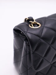 CHANEL Classic Rectangular Mini Flap Bag 20- Black with Gold Hardware