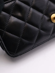 CHANEL Cruise Double Pearl Crush WOC – Black Calfskin with Gold Hardware