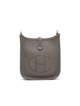 HERMES Mini Evelyne - Gris Meyer with Palladium Hardware [U]