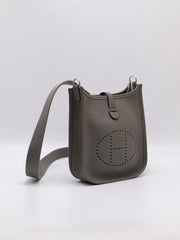 HERMES Mini Evelyne - Gris Meyer with Palladium Hardware [U]