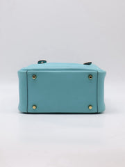 HERMES Mini Lindy - Bleu Atoll with Gold Hardware [Y]