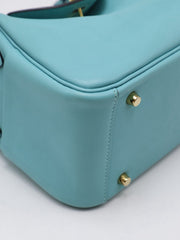 HERMES Mini Lindy - Bleu Atoll with Gold Hardware [Y]