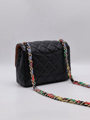 CHANEL 21P Quilted Lambskin Cocovado Ribbon Chain Flap Bag