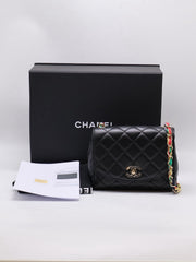 CHANEL 21P Quilted Lambskin Cocovado Ribbon Chain Flap Bag