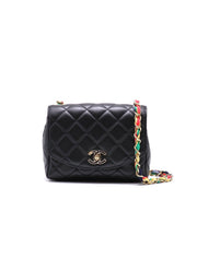 CHANEL 21P Quilted Lambskin Cocovado Ribbon Chain Flap Bag