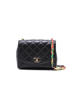 CHANEL 21P Quilted Lambskin Cocovado Ribbon Chain Flap Bag