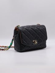 CHANEL 21P Quilted Lambskin Cocovado Ribbon Chain Flap Bag
