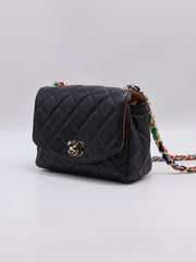 CHANEL 21P Quilted Lambskin Cocovado Ribbon Chain Flap Bag