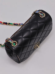 CHANEL 21P Quilted Lambskin Cocovado Ribbon Chain Flap Bag