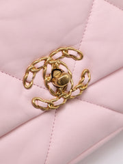 CHANEL 19 Quilted Flap Bag 26 - Pink with Gold Hardware