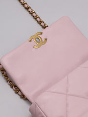CHANEL 19 Quilted Flap Bag 26 - Pink with Gold Hardware
