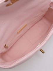 CHANEL 19 Quilted Flap Bag 26 - Pink with Gold Hardware