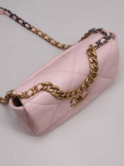 CHANEL 19 Quilted Flap Bag 26 - Pink with Gold Hardware