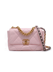 CHANEL 19 Quilted Flap Bag 26 - Pink with Gold Hardware