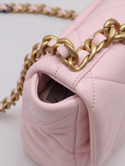 CHANEL 19 Quilted Flap Bag 26 - Pink with Gold Hardware