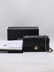 CHANEL Classic Rectangular Mini Flap Bag 20 - Black with Gold Hardware