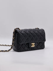CHANEL Classic Rectangular Mini Flap Bag 20 - Black with Gold Hardware