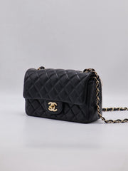 CHANEL Classic Rectangular Mini Flap Bag 20 - Black with Gold Hardware