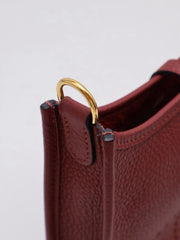 HERMES Mini Evelyne - Rouge H with Gold Hardware [B]
