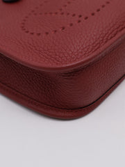 HERMES Mini Evelyne - Rouge H with Gold Hardware [B]
