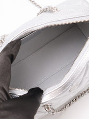 CHANEL Grained Calfskin Bowling Bag - Silver