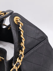 CHANEL 25 Hobo Bag Small -  Black with Gold Hardware