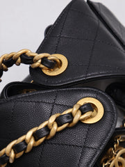 CHANEL 25 Hobo Bag Small -  Black with Gold Hardware
