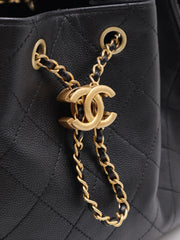 CHANEL 25 Hobo Bag Small -  Black with Gold Hardware