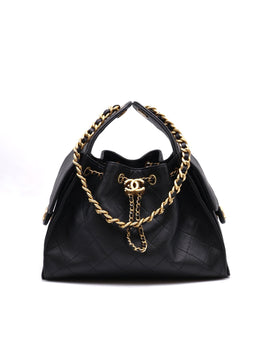 CHANEL 25 Hobo Bag Small -  Black with Gold Hardware