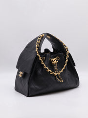 CHANEL 25 Hobo Bag Small -  Black with Gold Hardware