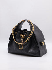CHANEL 25 Hobo Bag Small -  Black with Gold Hardware