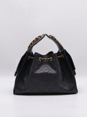 CHANEL 25 Hobo Bag Small -  Black with Gold Hardware