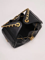 CHANEL 25 Hobo Bag Small -  Black with Gold Hardware