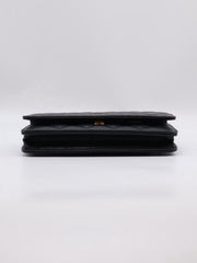 CHANEL Classic Grained Calfskin Wallet on Chain - Black with Gold Hardware [Series 31]