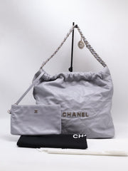 CHANEL 22 Handbag Medium - Grey with Silver Hardware