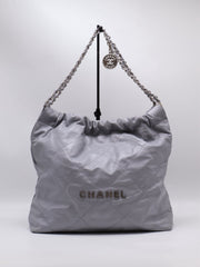 CHANEL 22 Handbag Medium - Grey with Silver Hardware
