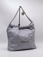 CHANEL 22 Handbag Medium - Grey with Silver Hardware