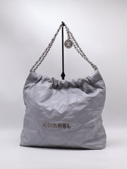 CHANEL 22 Handbag Medium - Grey with Silver Hardware