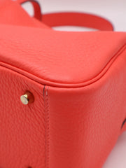 HERMES Mini Lindy - Rose Texas with Gold Hardware [Z]
