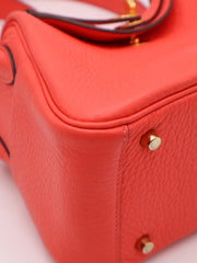 HERMES Mini Lindy - Rose Texas with Gold Hardware [Z]