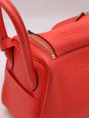 HERMES Mini Lindy - Rose Texas with Gold Hardware [Z]
