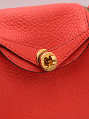 HERMES Mini Lindy - Rose Texas with Gold Hardware [Z]
